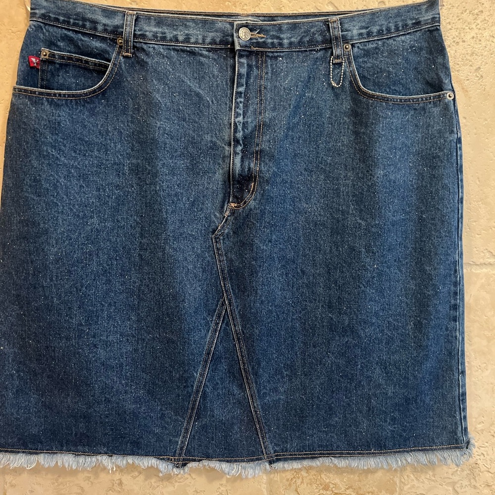 Super cute sparkly denim skirt